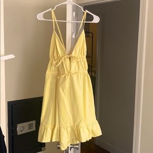 Yellow mini dress